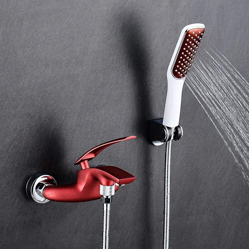 

YAOPENG Simple shower color suit Bathroom mix valve Simple bathtub shower system Full copper faucet sprinkler