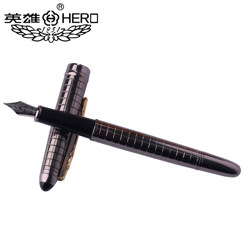 Классическая Серебряная гравировальная авторучка с 0,5 мм перо роскошный подарок чернильные ручки с оригинальным чехлом для бизнеса
