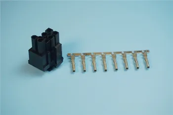 

10 sets PCIe PCI-E GPU 4.2 mm 5557 8 Pin (6+2) Receptacle Power Connector Housing Plastic Shell Rail+ Female Contact Pin Crimp