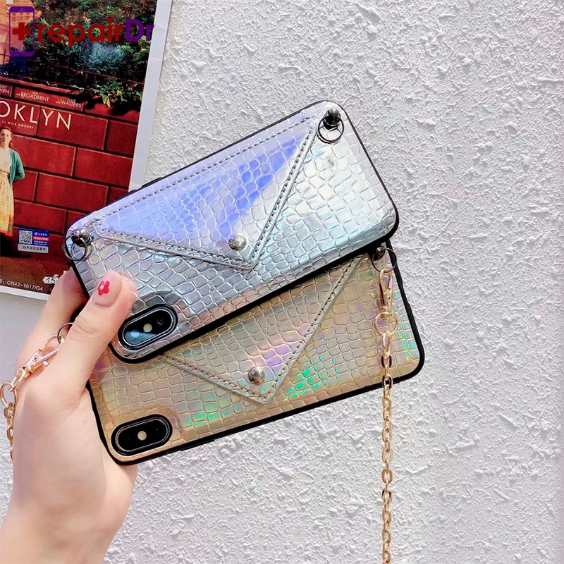 Роскошный чехол для iPhone XR XS Max кредитная карта змеиный телефона 6 7 8 Plus кошелек с