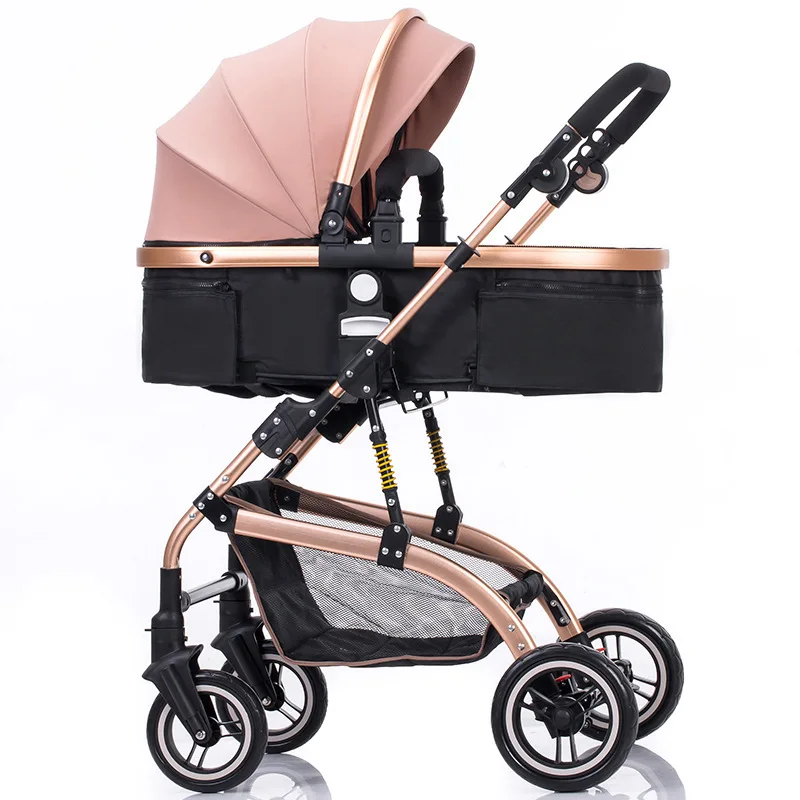 

Baby Stroller 3 in 1 with Car Seat For Newborn ultra-lightweight baby trolley folding can sit lie umbrella Four seasons