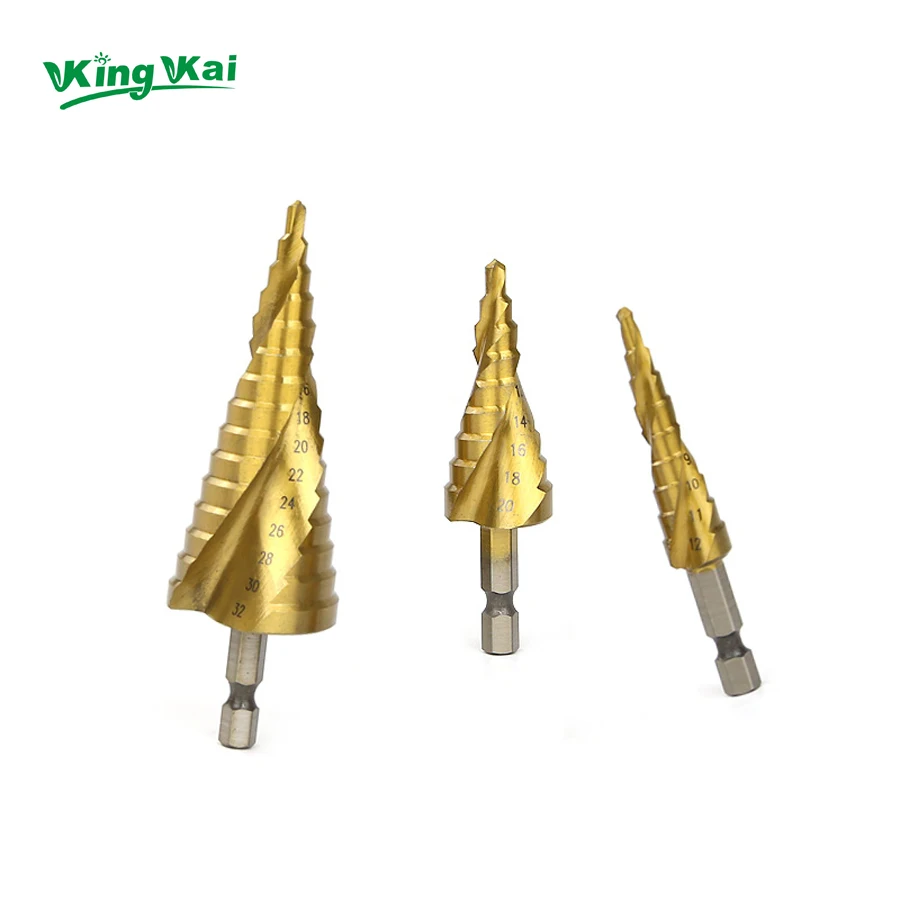 HSS4241 Spiral Center Step Drill Bit Solid Carbide Mini Drill Accessories Titanium Step Drill Bit-003