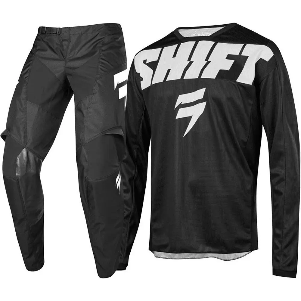 

Free shipping NEW MX 2019 WHIT3 Label York Black Jersey Pants Adult Motocross Gear Set Motocross Dirt Racing