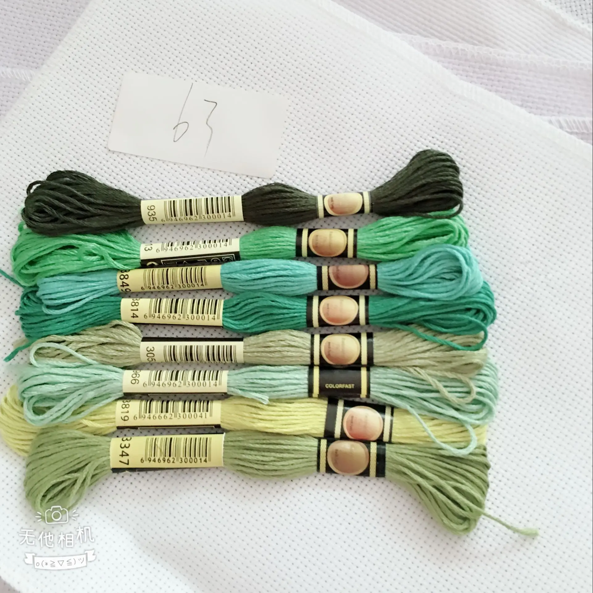 Oneroom ,dmc893926 Multicolor 10pcs/lot Two Labels Thread Cross Stitch Cotton Sewing Skeins