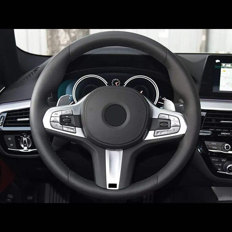 Хромированные ABS кнопки рулевого колеса Блестки украшения наклейки 10 шт. для BMW G01 G08 X3 25i 30i изменение стиля автомобиля