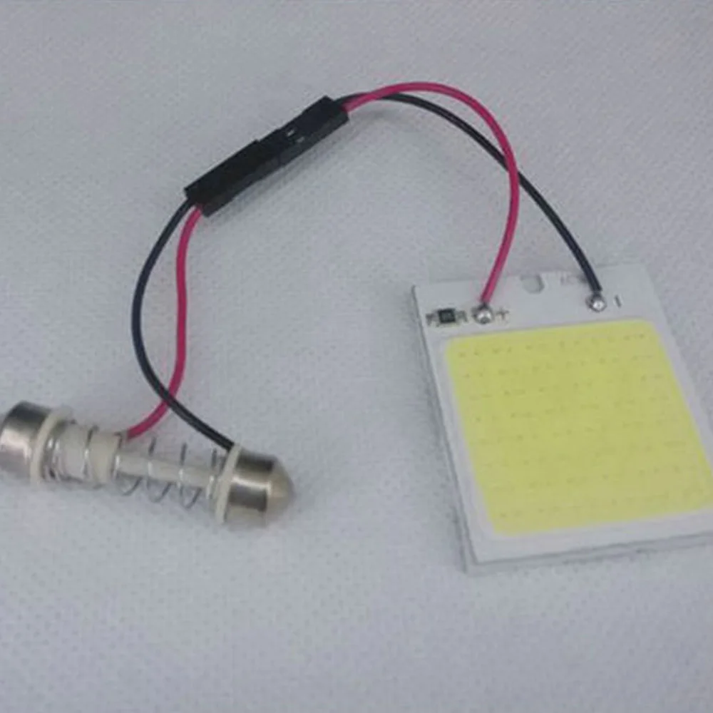 

5pcs/lot High Quality 48 SMD COB LED T10 4W 12V White Light Car Interior Panel Lights Dome Lamp Bulb