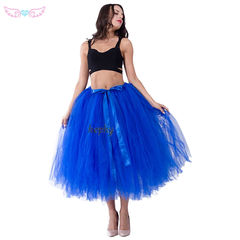 Kephy ロイヤルブルーチュール手作り 80 センチメートルロングファッション女性チュチュチュールスカートのウェディング花嫁介添人スカート美しいスカート Tutu Tulle Skirt Fashion Tulle Skirttulle Skirt Aliexpress