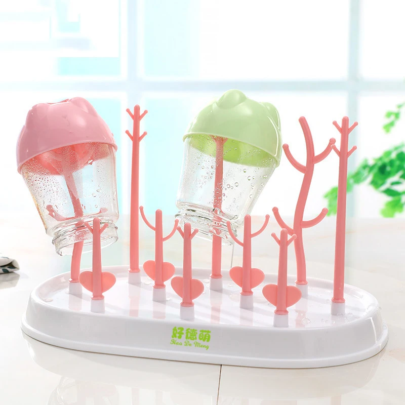 

Useful Baby Bottle Dryer Rack simple tree shape Cleaning Drying Rack Shelf Kitchen Feeding Holder Tools