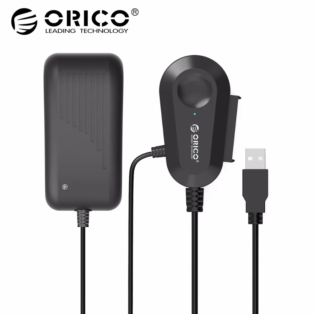 

ORICO 35UTS USB3.0 2.5 & 3.5 inch SATA External Hard Drive Adapter with Built-in 8 inch USB3.0 Cable - Black