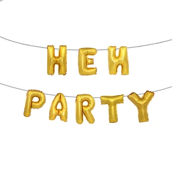 

Europe and The United States Single Party Venue Decoration Letters Balloon, Rose Gold Hen Party Aluminum Balloon Set Supplies