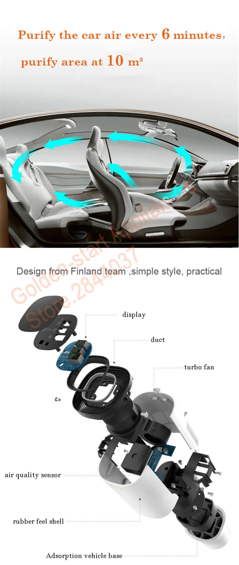 Barra de Oxigênio do Carro Purificador Negativo Carro Mais Limpo Inteligente Detector dc 12v Controle Gesto Refrogerador ar Íon 8 Cheap Purificadores de ar