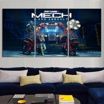 

3 Piece Video Game Just Cause 3 Land Assault Poster Paintings Rico Rodriguez Pictures Canvas Art Wall Paintings for Home Decor