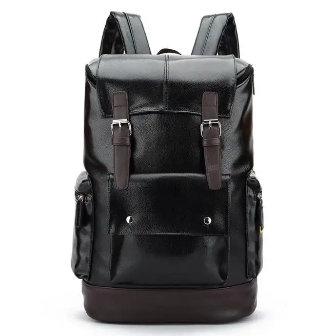 

New style backpack female pu leather men's backpack travel backpack high capacity laptop bag