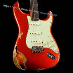 GC Custom Shop 1962 ST электрогитара Heavy Relic Candy Tangerine более 3-Tone Sunburst электрогитара