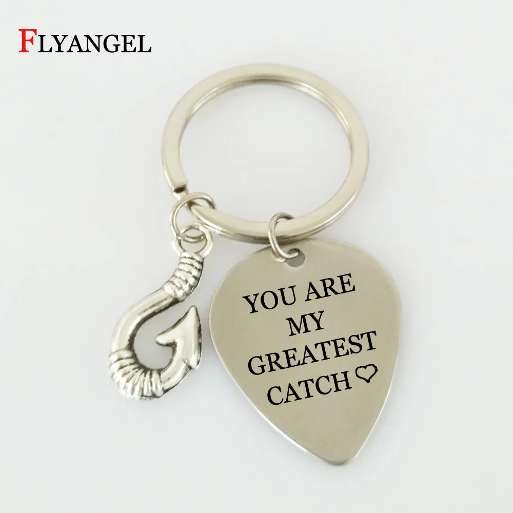 Брелок для ключей мужчин и женщин с надписью You're my Great catch крючки подвеской