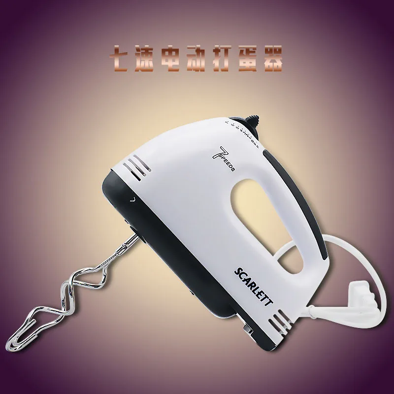 1pcs Electric Egg Beaters 7 Speeds Hand Mixer 180W White Egg Beater EU