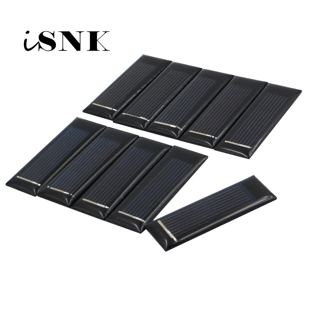 

10pcs /lot Solar Panel 0.5V 100mA Standard Epoxy Polycrystalline Silicon DIY Battery Power Charge Module Mini Solar Cell toy