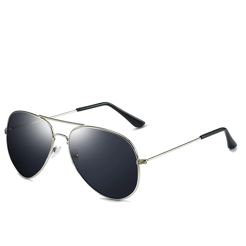 Роскошные поляризованных солнцезащитных очков Для женщин мужские Брендовая Дизайнерская обувь для вождения очки-авиаторы женские солнцезащитные очки для женщин UV400 очки - Цвет линз: Silver F Black