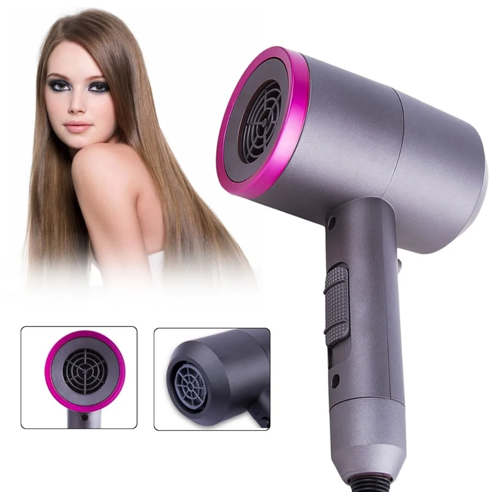 3 in 1 New Negative Ionic Hair Dryer With Diffuser & 2 Nozzles Lightweight Low Noise and Volumizer