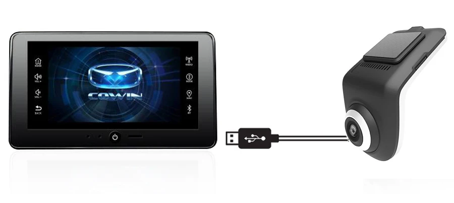 QUIDUX USB Автомобильный видеорегистратор Камера в автомобиль видеокамера автомобильная камера рекордер FHD 1080P двойной объектив DashCam ночное видение для системы ОС android