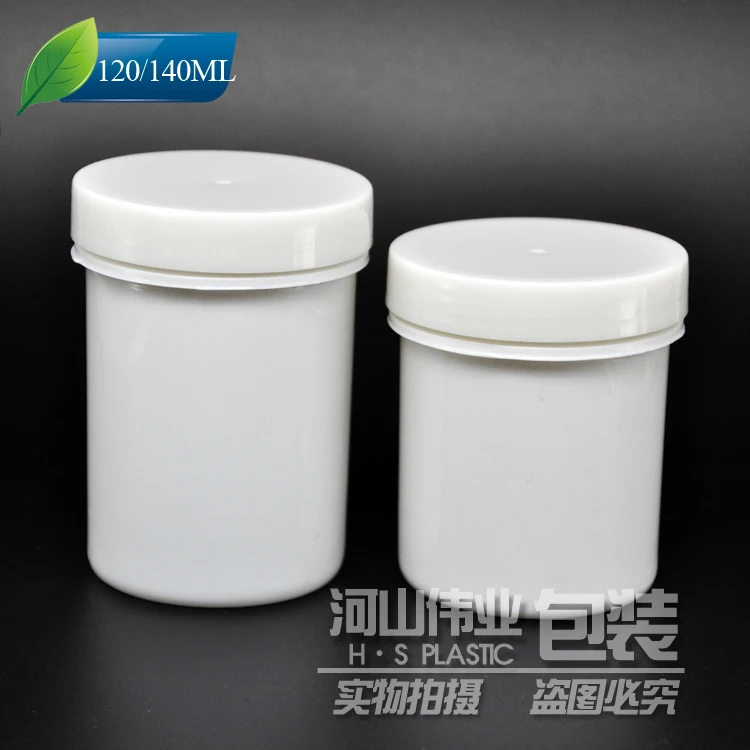

120/140 Ml White Plastic Jar Cream Bath Salt Jar Bottle Packing Bottle Empty Cylinders Jar
