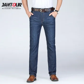 

2019 Men Cotton Straight Classic Jeans Spring summer Male Denim Pants Overalls Designer Men Jeans High Quality Size 28-42 44 46