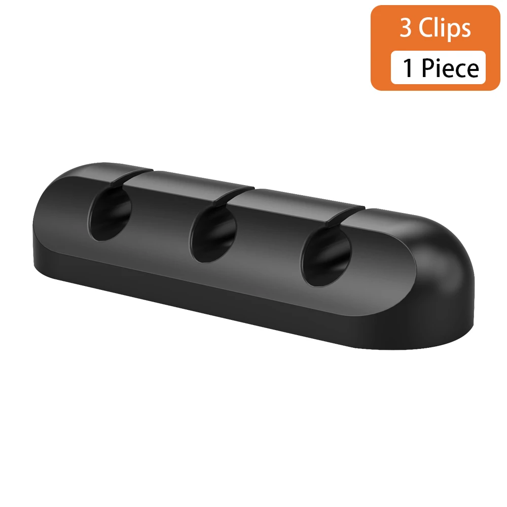 Rdxone, 5 шт., USB устройство для сматывания кабеля, настольный аккуратный Кабельный органайзер, зажимы для управления, держатель кабеля для мыши, наушников, наушников - Цвет: 3 Clips-1piece