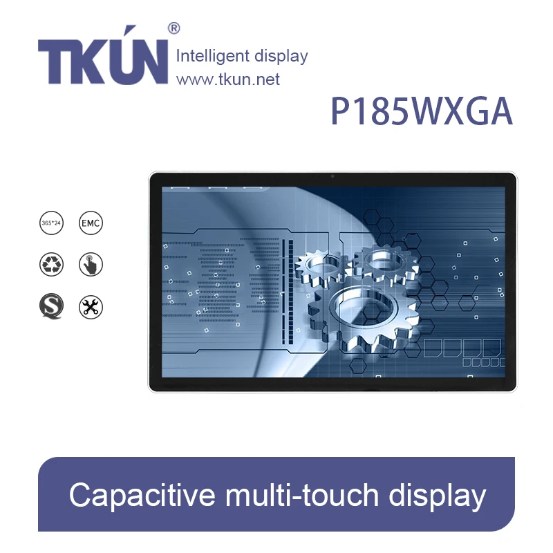 Beste TKUN P185WXGA 18.5 inch capacitieve multi touch display, touch monitor, industri euml;le touch screen