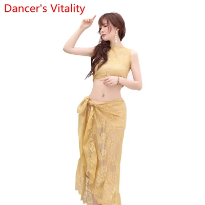 Одежда для занятий танцами живота, новинка, топ без рукавов, набедренный шарф, летний комплект для начинающих индийских восточных танцев, элегантный костюм - Цвет: Such as the Picture