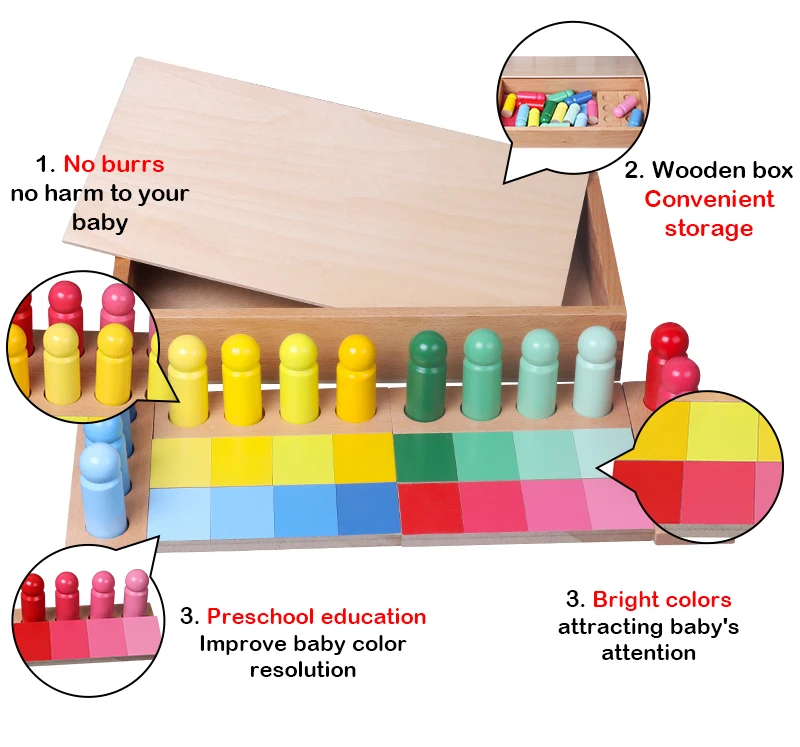 Монтессори материалы детские игрушки монтессори цвет соответствия цвет сходство сортировки раннего возраста дошкольников Дети Развивающие игрушки
