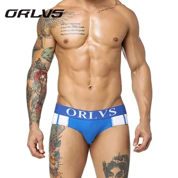 

ORLVS Brand Underwear Men Briefs Shorts Pure Cotton Sexy Men Underwear Cueca Male Panties Jockstrap Free Shipping M-2XL