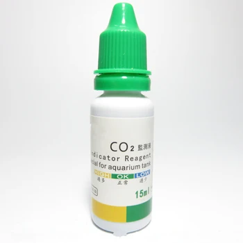 

15ml Bottled CO2 Fish Tank Aquarium Living Condition Lightweight Monitoring Indicator Solution Drop Portable Liquid Test
