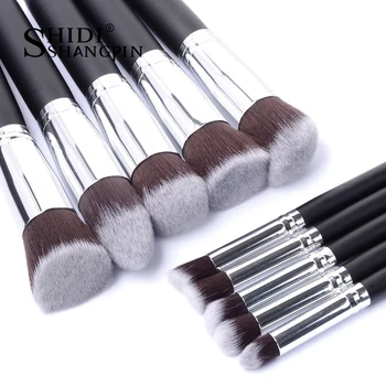 

Professional 10 PCS Makeup Brushes Set Foundation Blending Powder Eyeshadow Contour Concealer Blush Cosmetic Makeup Tool