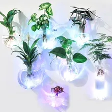 O. RoseLif 1 шт. креативная новая настенная стеклянная ваза со светодиодный светильник Террариум гидропонная Цветочная ваза ВАСО домашний офис Бар Декор