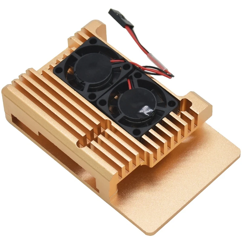 For Raspberry Pi 3 Model B+ Cooling Shell Metal Alloy Aluminum Case Radiator Fan