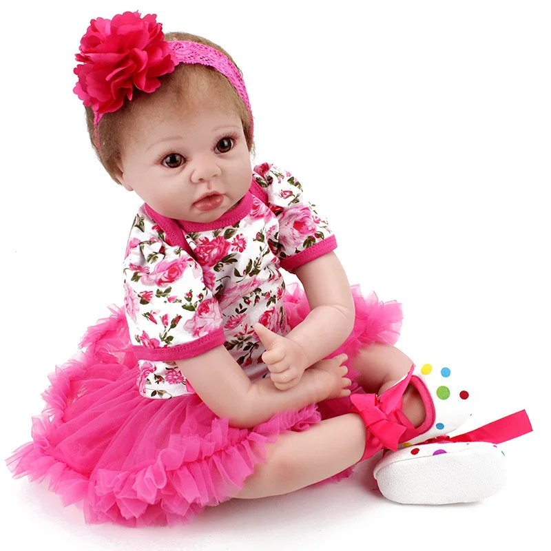 Silicone Baby Reborn 55 cm Realistic Doll Reborn Toys For Girls
