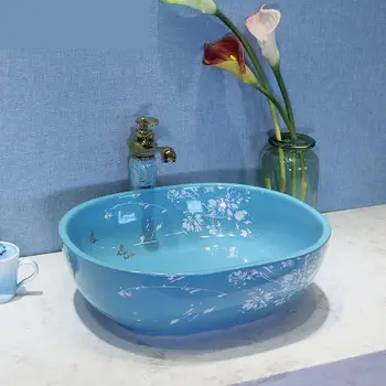 

Bathroom Cloakroom porcelain wash basin sink ceramic basin sink Counter Top Basin sink oval ceramic wash basin bathroom sink