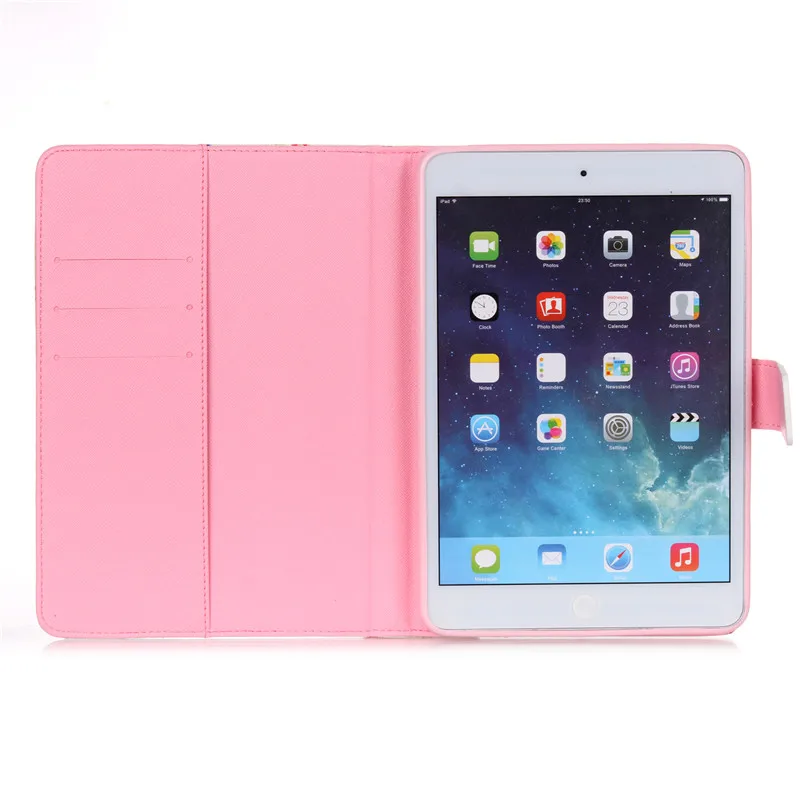 For Mini iPad Mini 2 3 1 Case Smart Wallet Flip PU Leather Silicone Stand Case Girl Kids Gift Protect Full Body Tablet Covers (27)