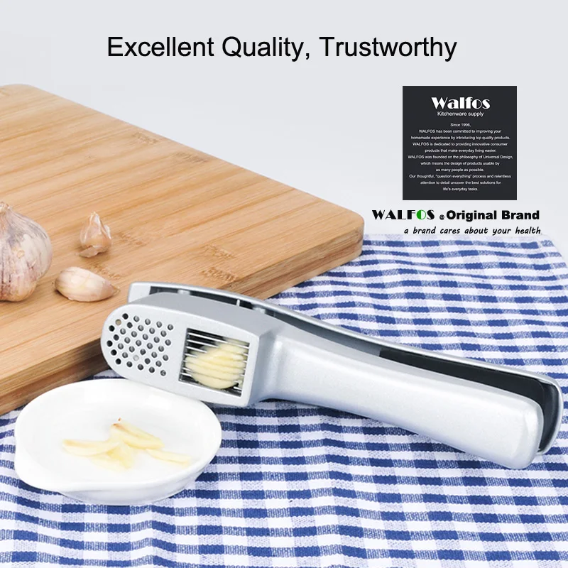 WALFOS Multifunction Kitchen Cooking Tools 2 in 1 Stainless Steel Color Garlic Press - Image 6