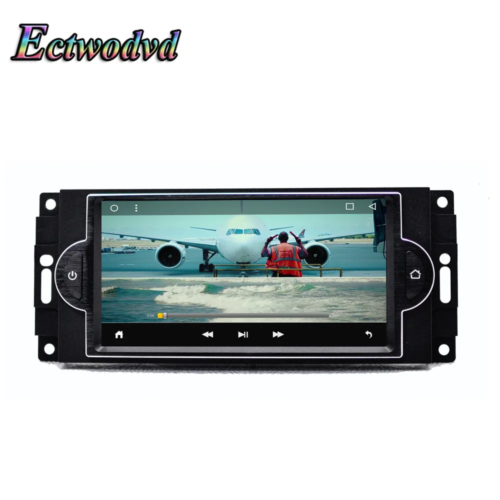 Discount Ectwodvd 6.95inch Octa Core Android 8.1 Car DVD GPS Navigation Radio Stereo for Jeep Commander 2005 2006 2007 2008 2009 2010 6