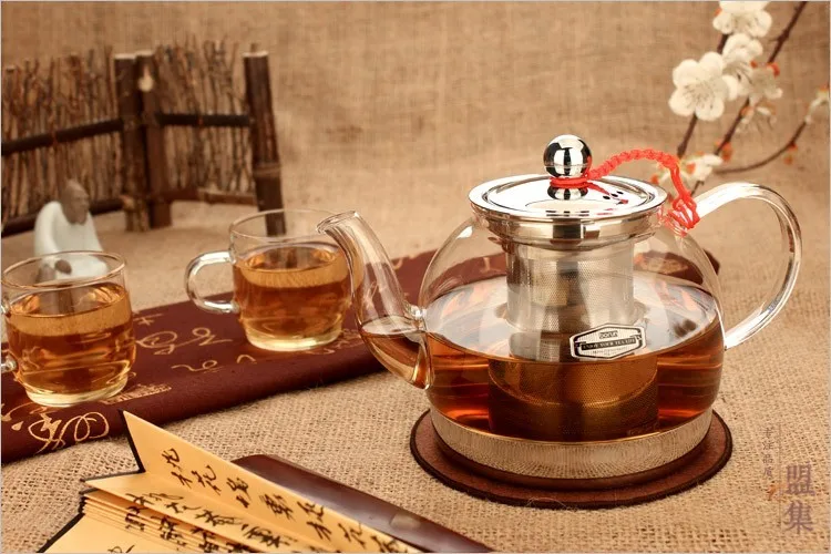 Glass Teapot Gas Stove Induction Cooker Water Kettle With Filter Heat –  TheWokeNest