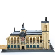 Всемирно известная Архитектурная Модель Кирпичи собора Нотр-Дам сборки строительные блоки детские развивающие игрушки подарки 5210