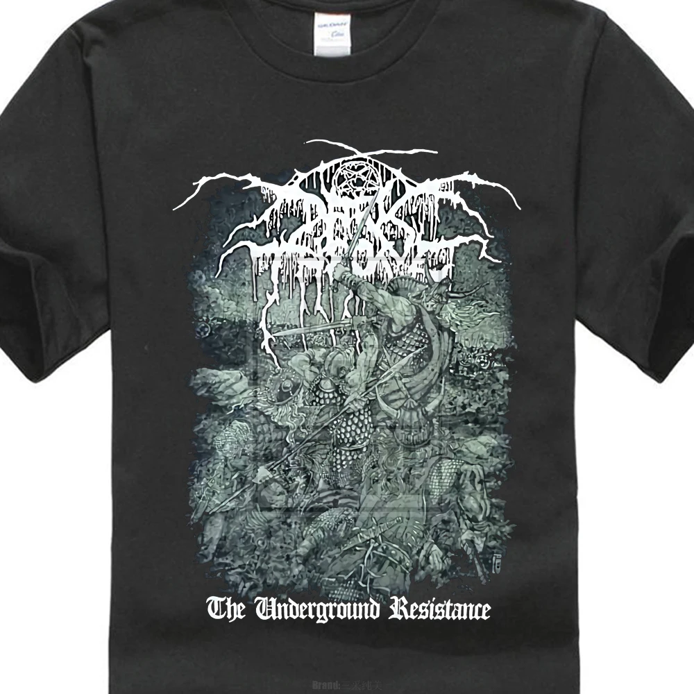 Darkthrone подземное сопротивление рубашка s m l Xl черный металл футболка Темный трон - Цвет: Черный