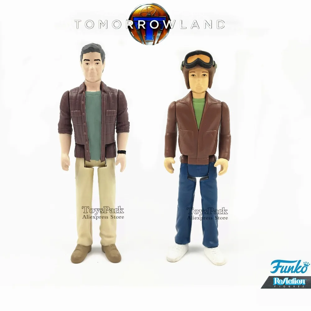 Funko реакции 3,75 "Tomorrowland Frank Walker & Young Frank 3 3/4 фигурку Свободные Фильм Кукла игрушечные лошадки модель