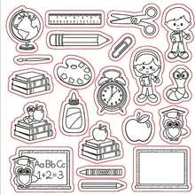KLJUYP Clear Stamps Scrapbook Paper Craft Clear stamp scrapbooking School 506