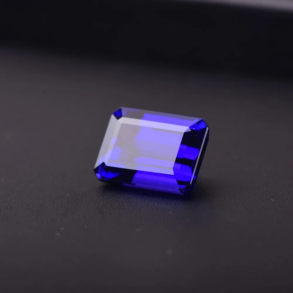 5.30CT квадратный Танзания сапфир хороший цвет и резак|Стразы драгоценные камни