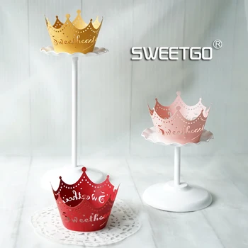 

Crown cupcake side 10pieces 6*8cm pearl paper cupcake surrounding edge bakeware tool cake accessory for wedding