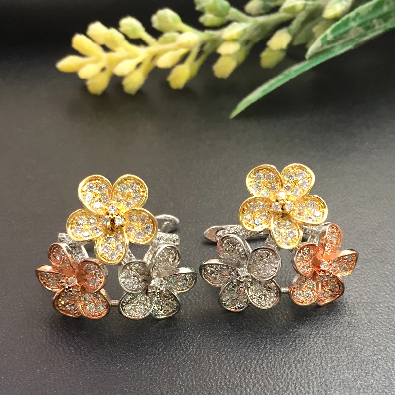 

Lanyika Fashion Jewelry Exquisite Petunia Trendy Micro Plated Wedding Party Earrings Anniversary Romantic Bridal Daily Best Gift