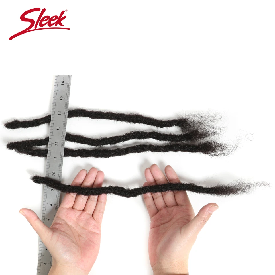 Sleek волос 40strands Реми афро волос, дреды расширением с индийской волос 12 до 20 дюймов ручной работы дреды крючком косы