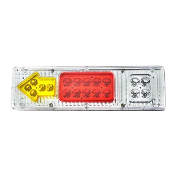 

12V 24V 1 Pair 19LEDs ATV Trailer Truck LED Tail Light Lamp Taillight Reversing Running Brake Turn Lights White Red Amber